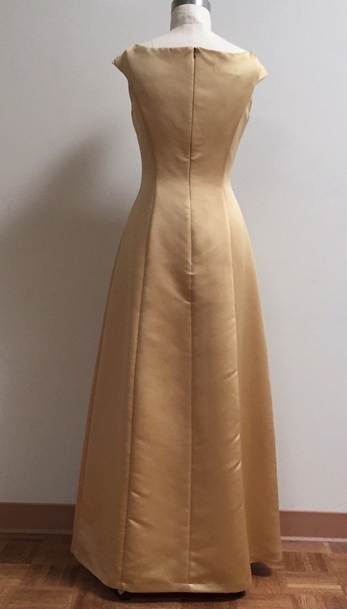 simple Gold A-line gown