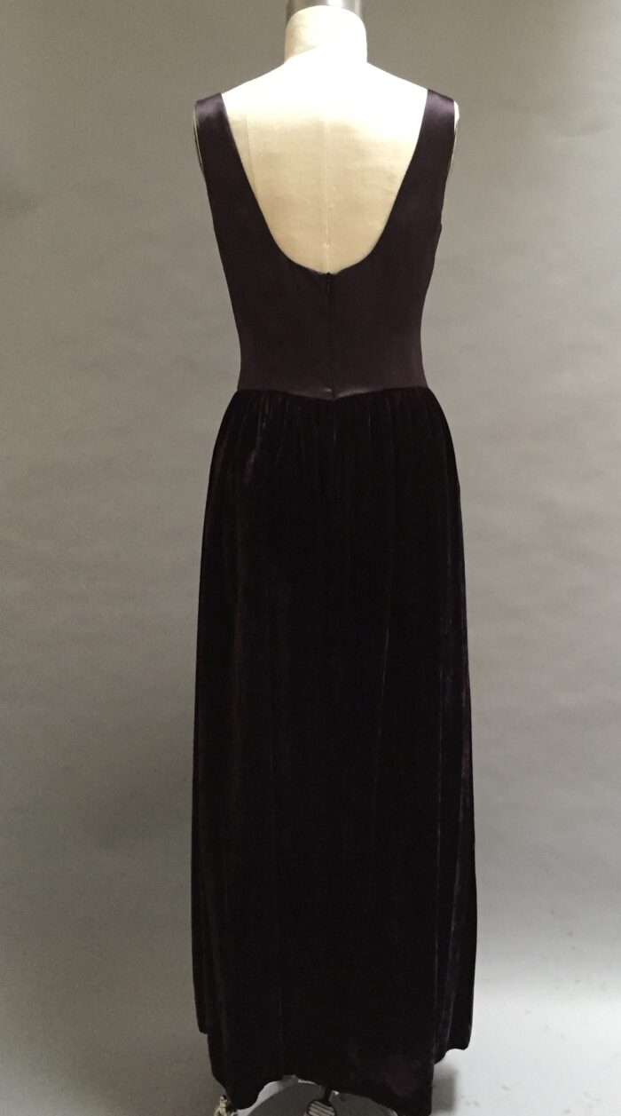 dark purple velvet gown