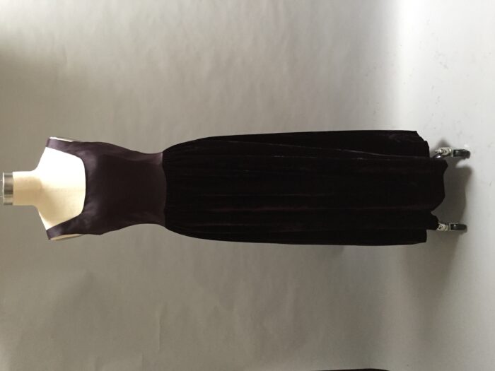 dark purple velvet gown