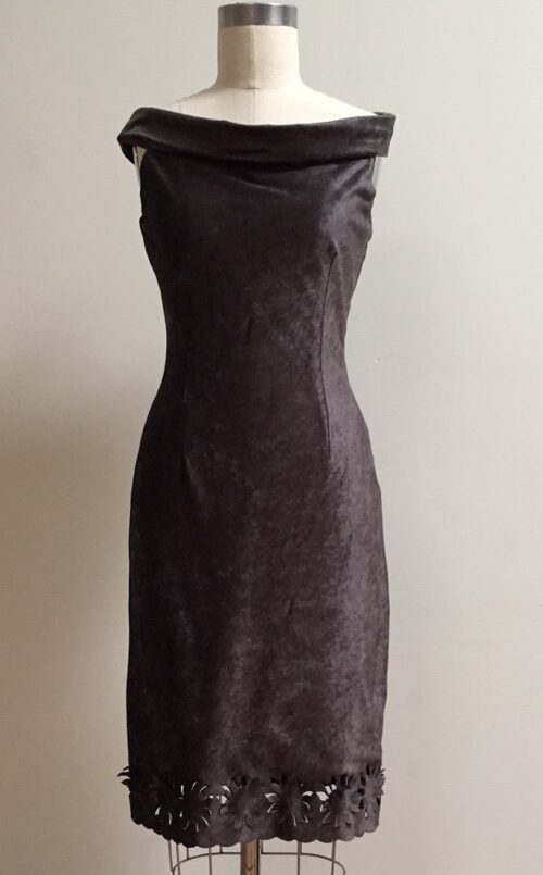 velvet off the shoulder cocktail dress