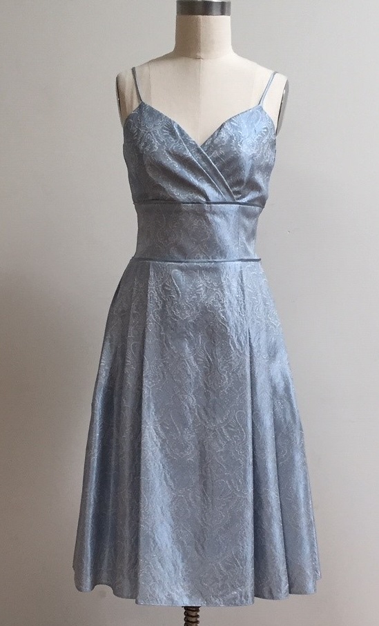 Metallic blue party dress