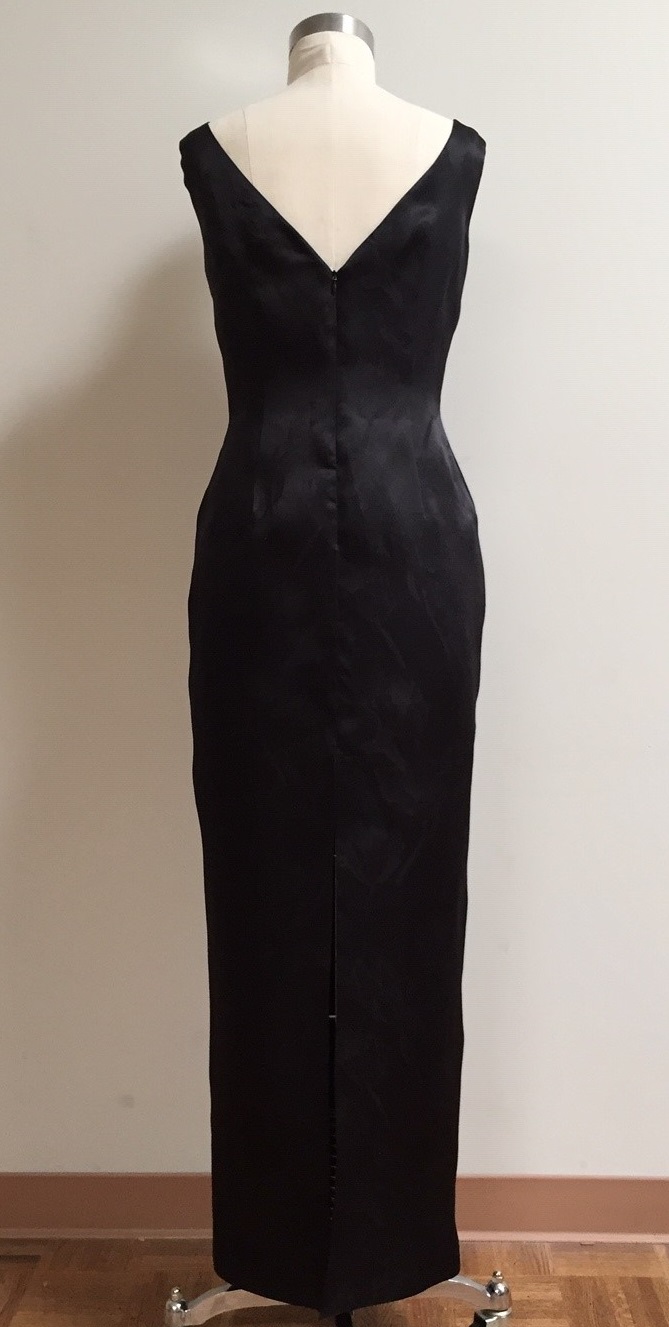 Black column gown