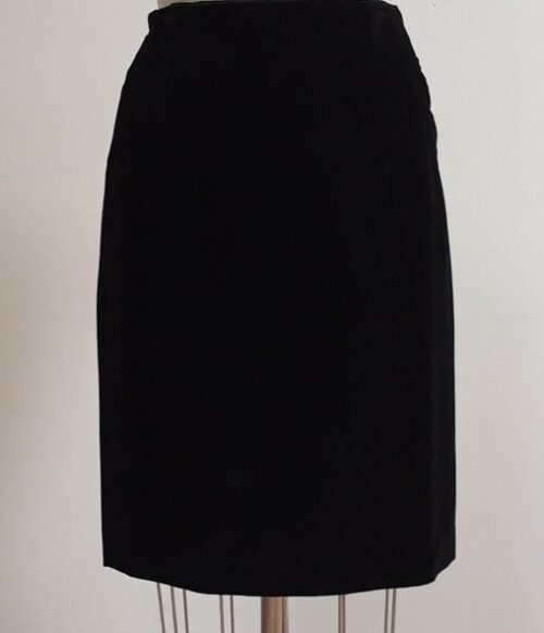 Black velvet skirt