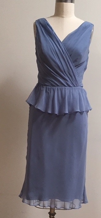periwinkle blue chiffon special occasion dress