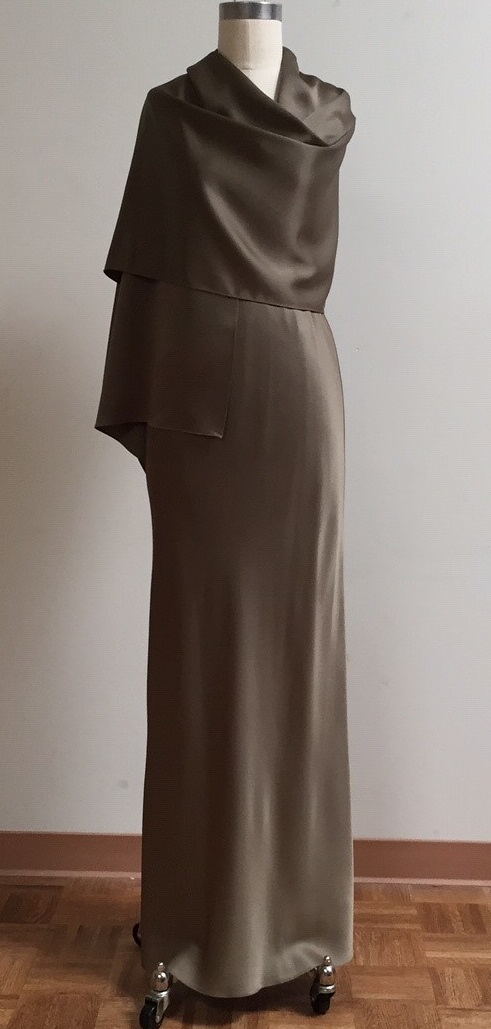 olive green long skirt and shawl