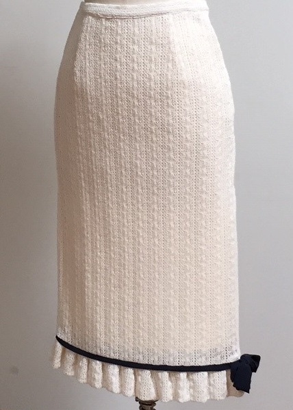 Cable Knit Off-white Skirt