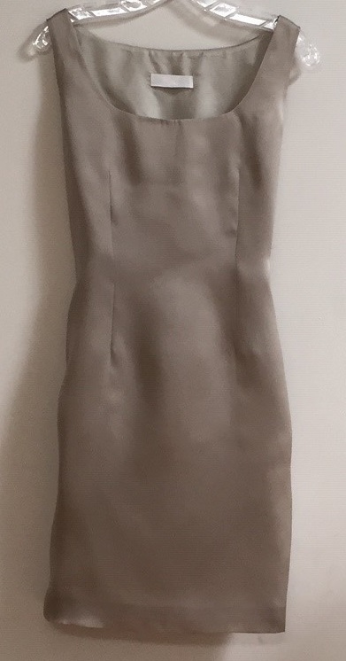 Classic dress silk taupe