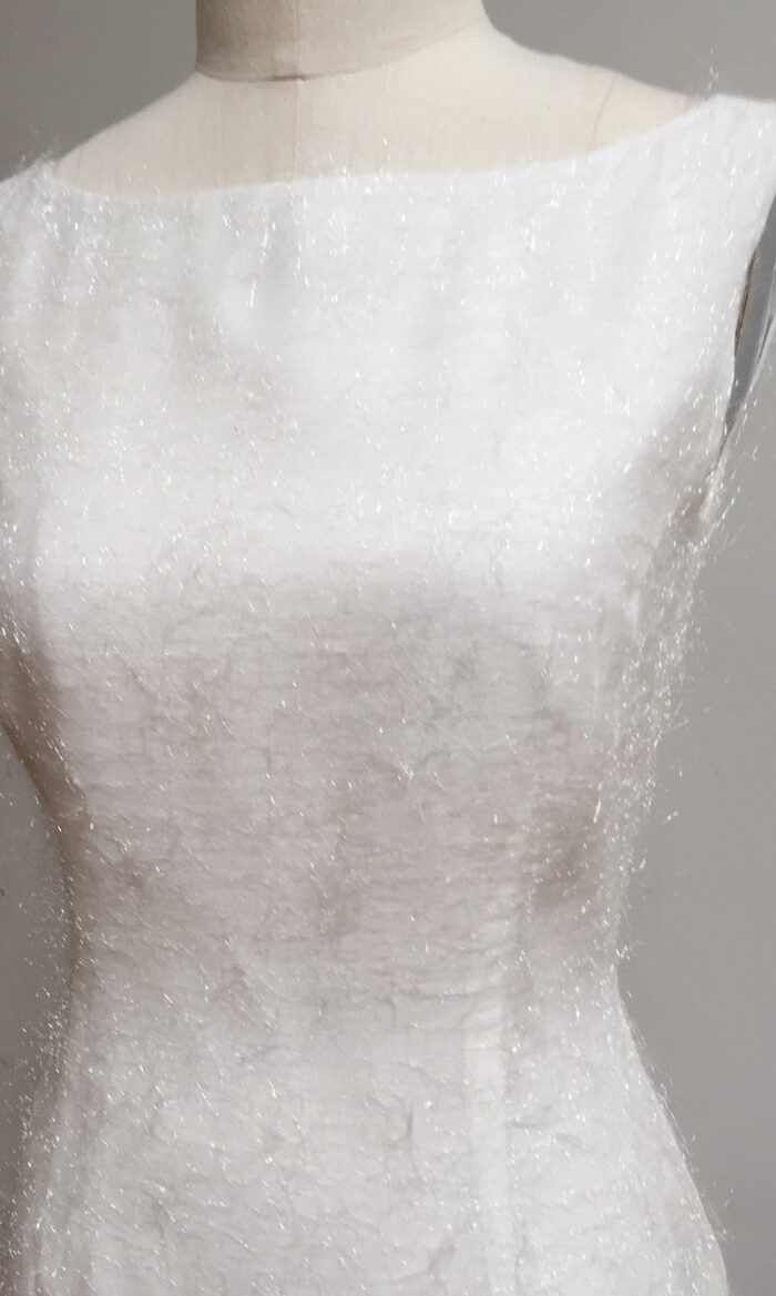 off white winter party dress