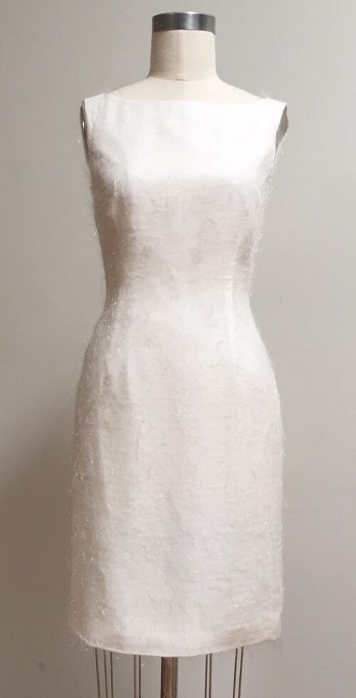 off white winter party dress
