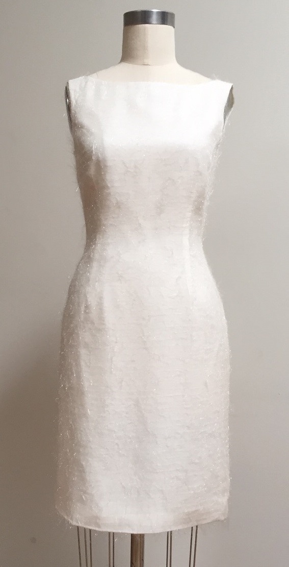 off white winter party dress