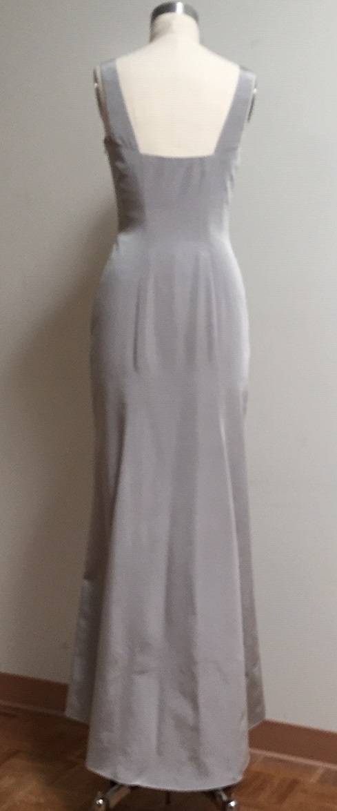 plain silver gown