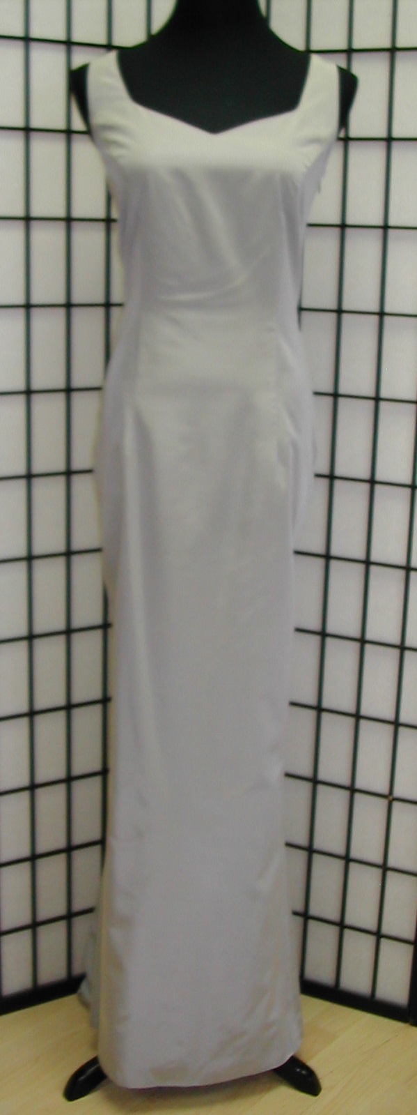 plain silver gown