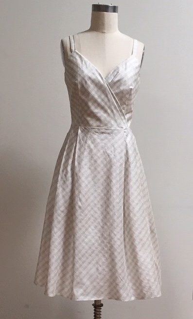 Grey and white check sundress