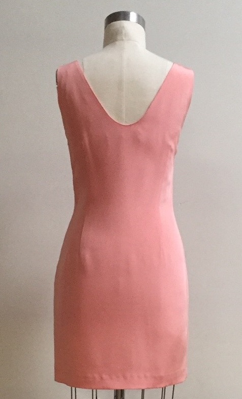 Silk coral pink dress