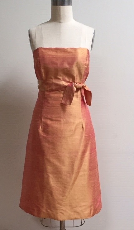 Apricot empire dress