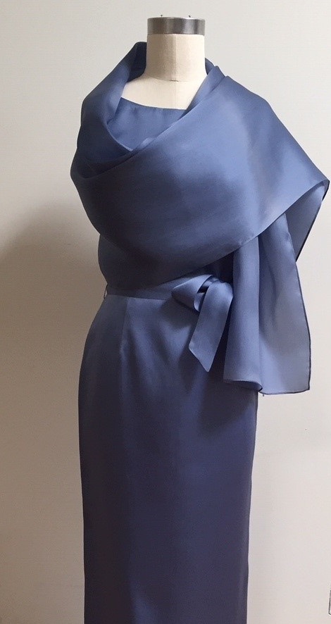 periwinkle blue silk shawl