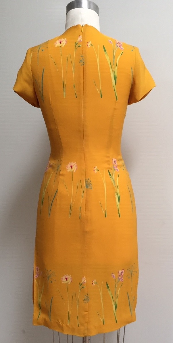 silk dress with sleeve