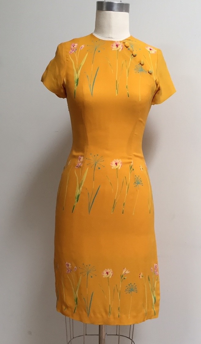 silk dress with sleeve