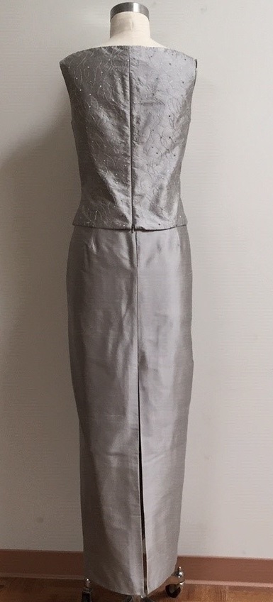 Light Grey jacket and long skirt