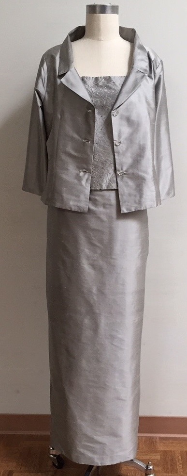 Light Grey jacket and long skirt