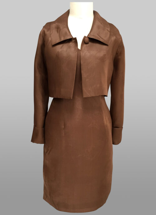 Organza V neck dress & jacket