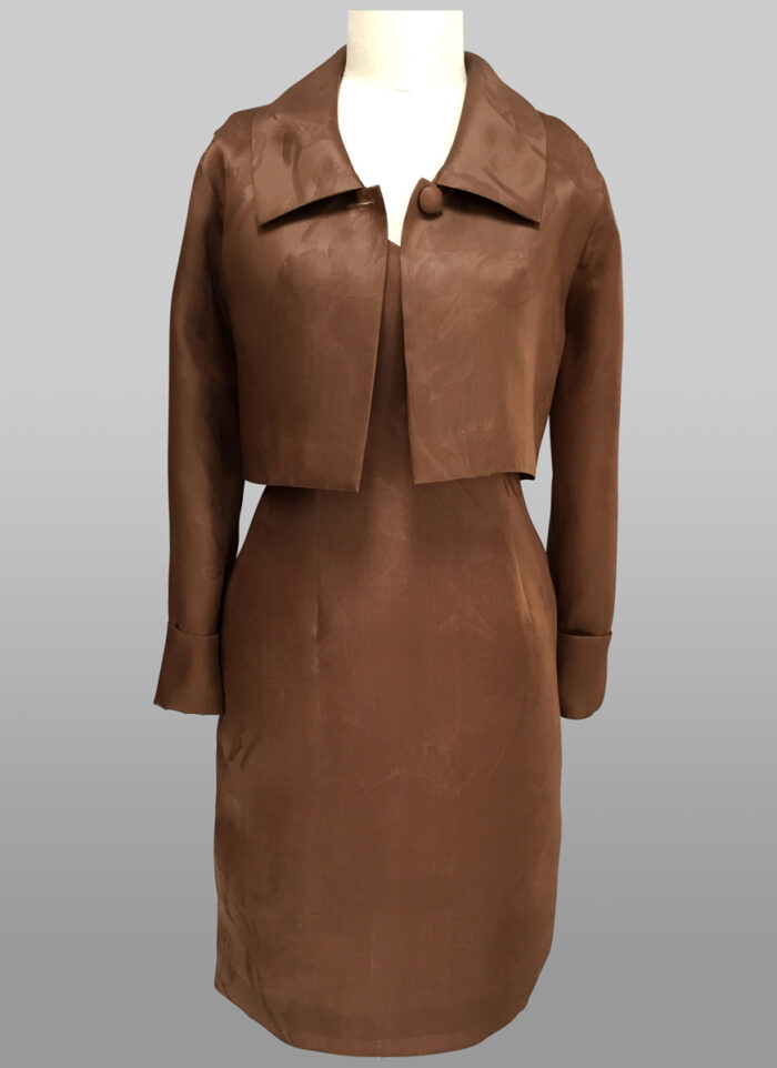 Organza V neck dress & jacket
