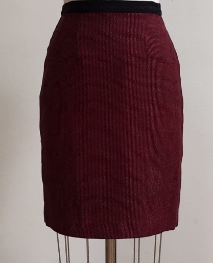 Dark red and black skirt