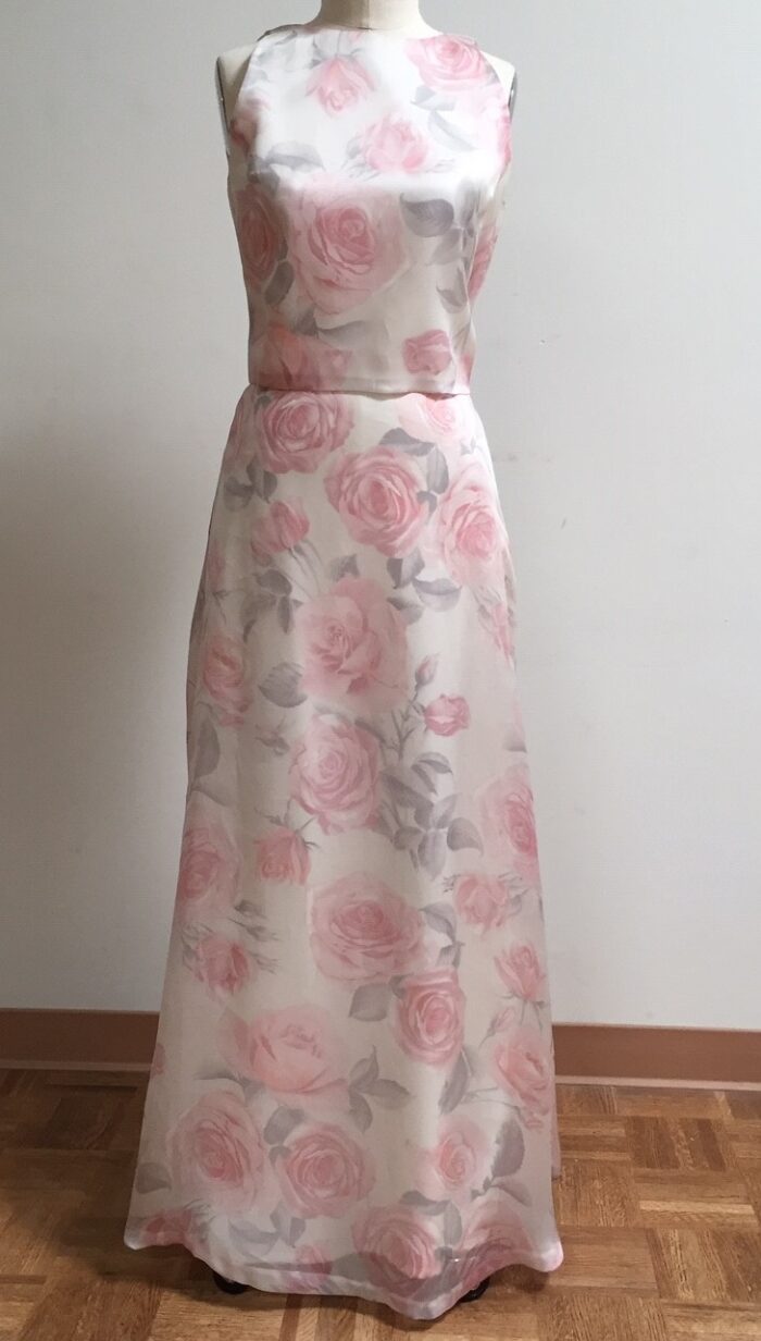 Pink and Silver Gown look for Mother of the Bride