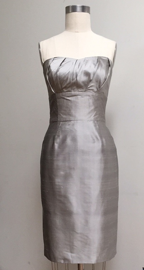 silver cocktail dress